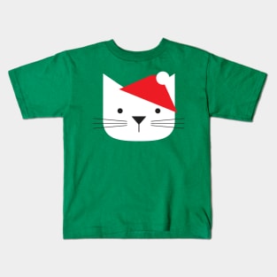 Santa Cat (Whiskery) Kids T-Shirt